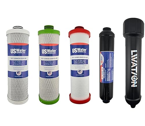 US Water Systems All-American - Paquete de filtros RO de 6 etapas, fabricado en los Estados Unidos