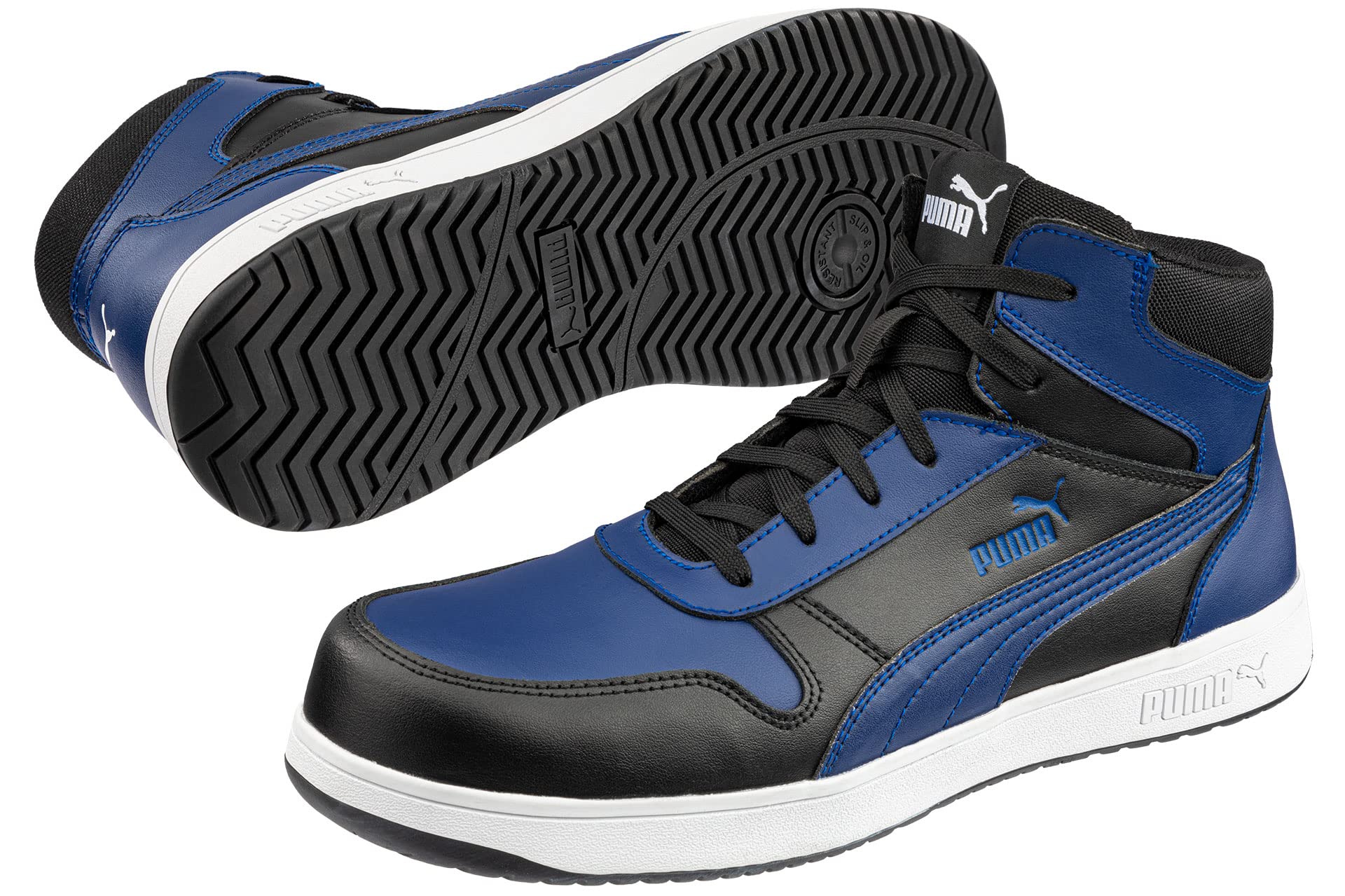 PUMA Safety FRONTCOURT MID S3 ESD FO HRO SR Unisex Sicherheitsschuhe rutschfest metallfrei Fiberglaskappe