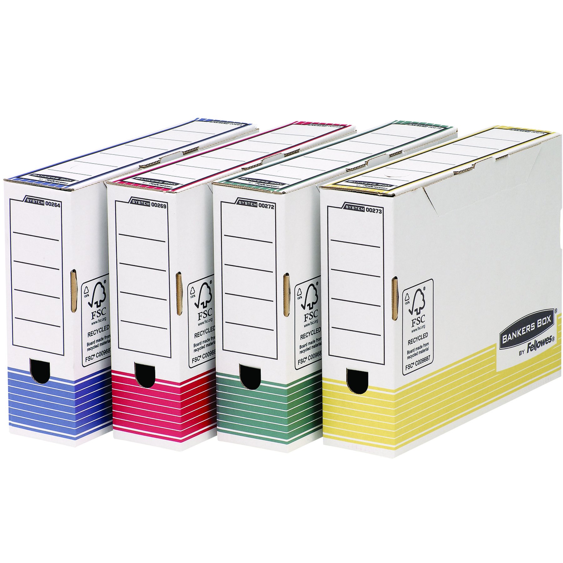 Bankers Box 0026401 Scatola Archivio A4 System, Dorso 80 mm, FSC, Confezione da 10 Pezzi