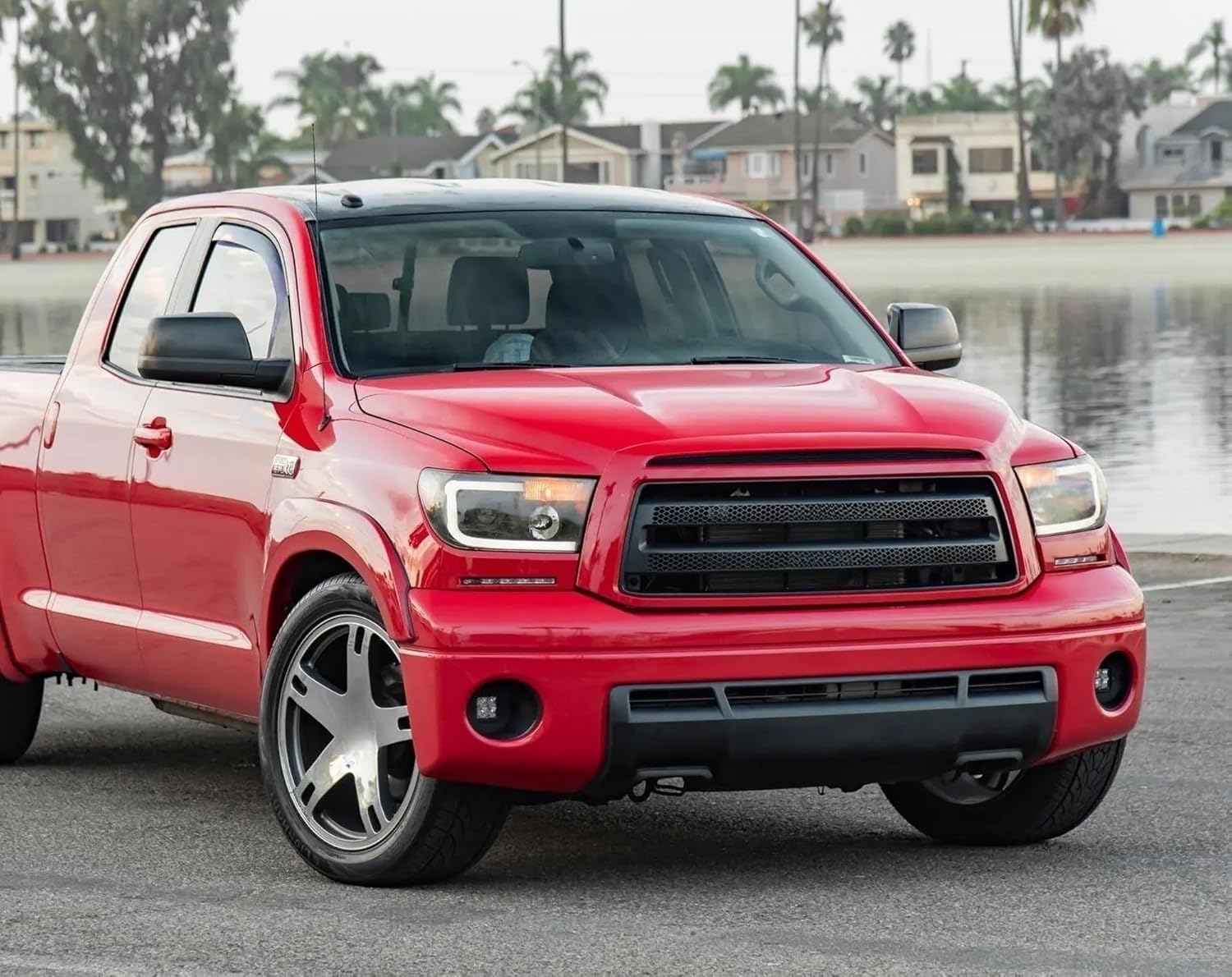 iJDMTOY LED Pod Light Fog Lamp Kit Compatible With Toyota Tundra Tacoma Sequoia Solara, Includes (2) 20W High Power LED Cubes, Foglight Location Mounting Brackets & Wiring/Adapter Harnesses