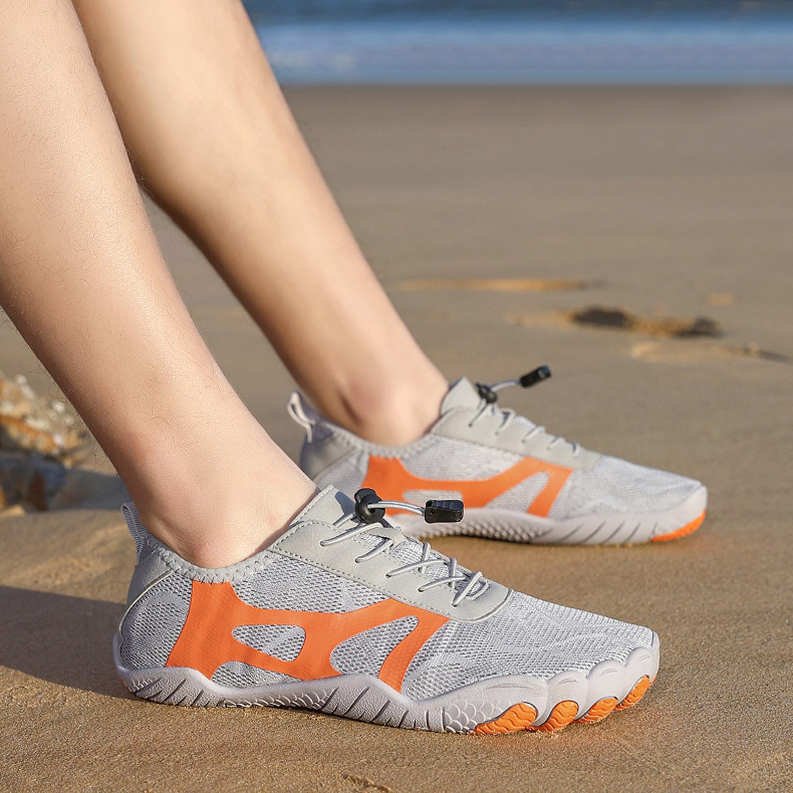 Scarpe da Scoglio Scarpe Scoglio Uomo da Barca Water Shoes Women Vela Spiaggia Sassi Roccia Mare Acqua Ciabatte per Donna Piscina Trasparenti Pelle 39 Scarpette Scogli Comode Camminare Sportive