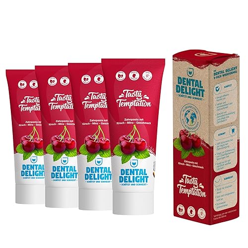 DENTAL DELIGHT Tasty Temptation Zahnpasta, Vegane Zahnpasta mit Geschmack, Zahncreme