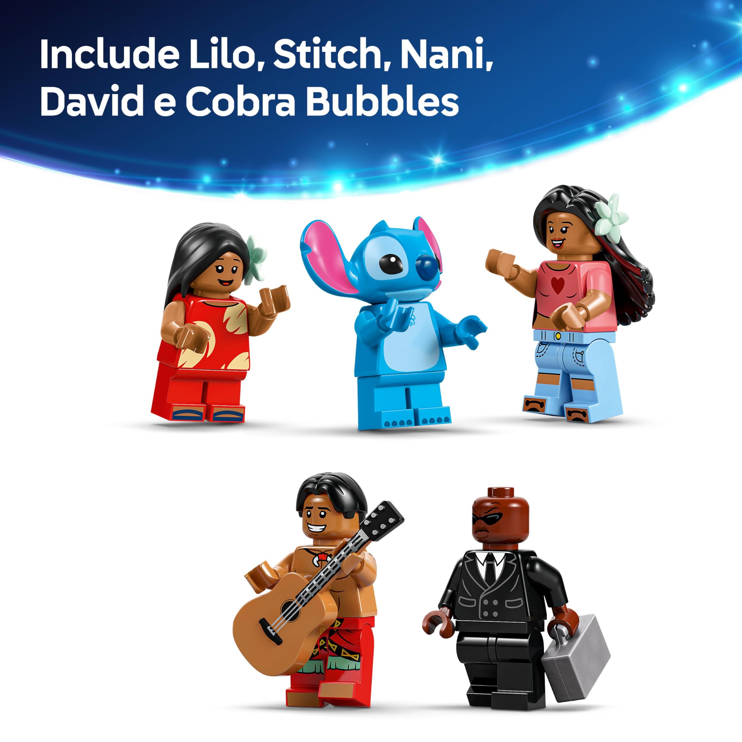 LEGO | Disney Casa sulla Spiaggia di Lilo e Stitch - Modellino Giocattolo con 6 Stanze, Osservatorio, Astronave e 5 Minifigure, Giochi per Bambine e Bambini da 9 Anni, Idea Regalo di Compleanno 43268