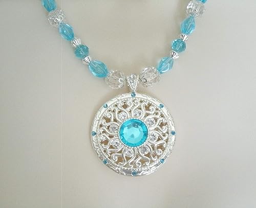 Miniatura 2 de Blue Necklace, handmade jewelry victorian art deco renaissance art nouveau edwardian