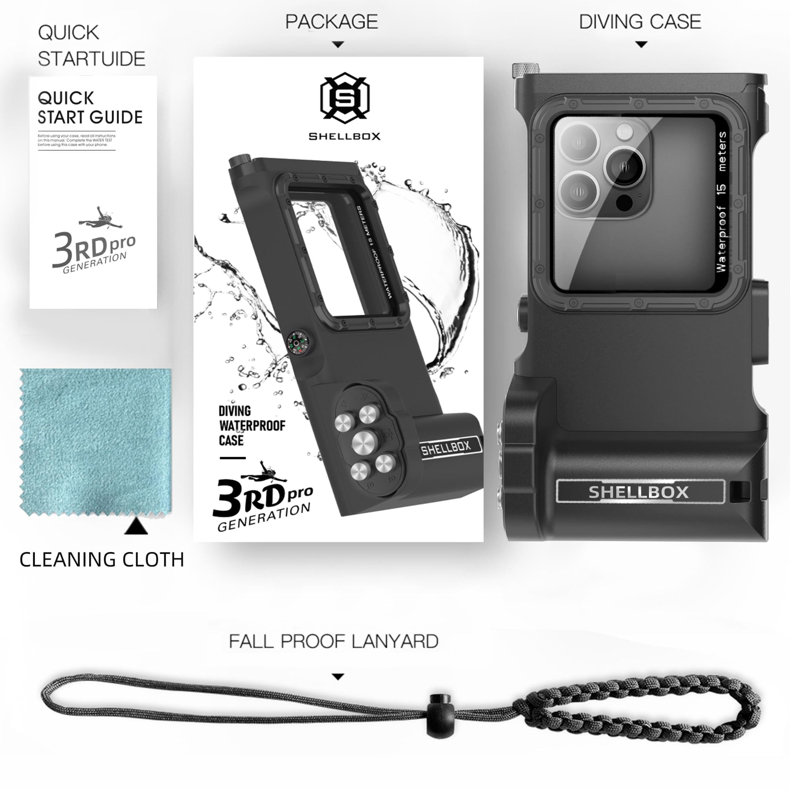 Custodia Impermeabile Smartphone IPX8 Porta custodia cellulare impermeabile