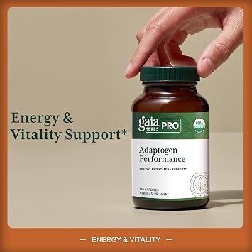 GAIA HERBS PRO Adaptogen Performance - Endurance & Energy Support* - Cordyceps & Ashwagandha Extract - 120 Capsules (60 Servings)