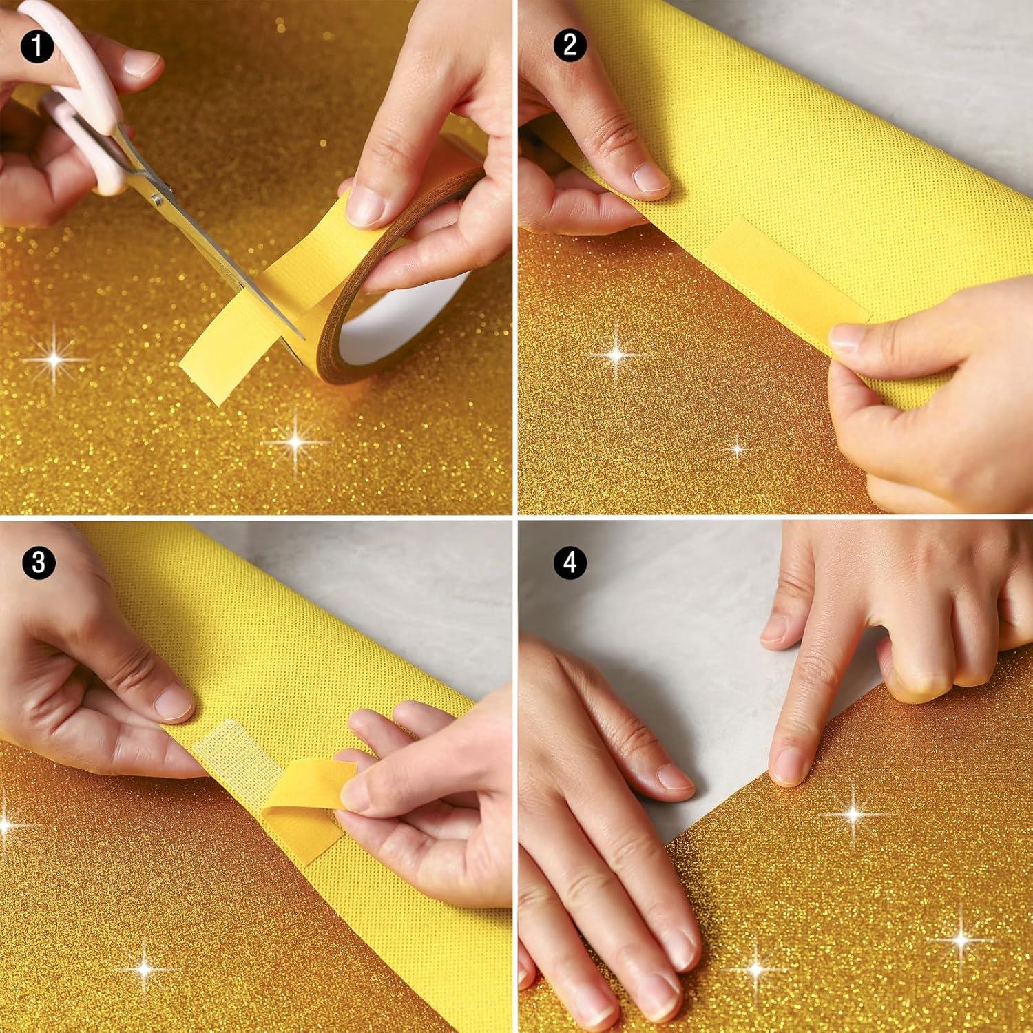 Carpet Runner Runway Rug, Glitter Gold Carpet Runner 55 GSM Thickness (2.46 x 30Feet) for Wedding Party Hallway Rug, Christmas Xmas Thanksgiving