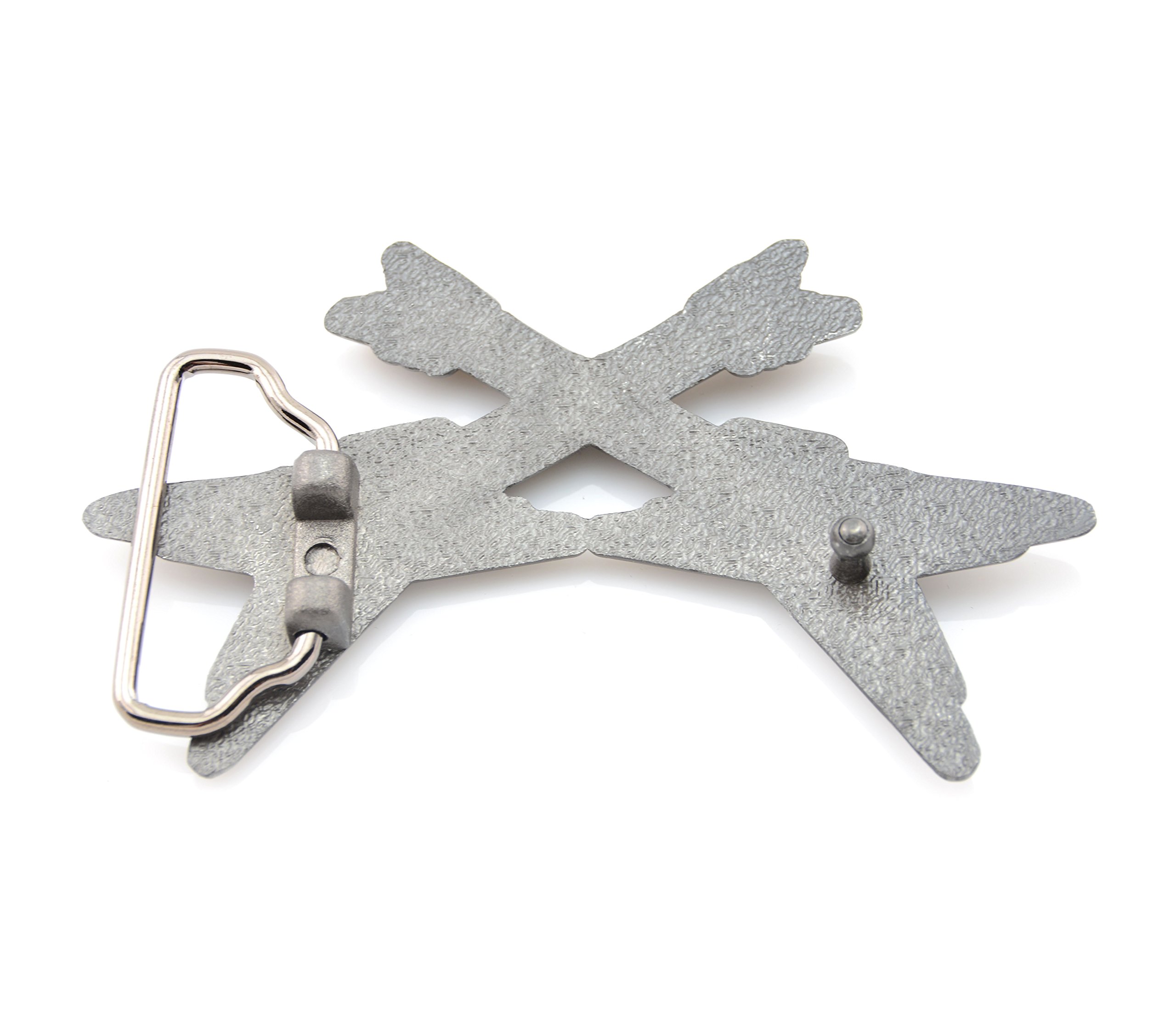 Yippo Accessories Crossed Electric Guitars Belt Buckle