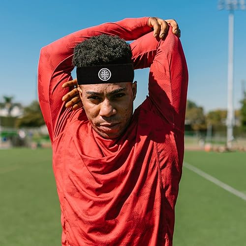 Miniatura 5 de St. Benedict - Diadema deportiva gruesa, religiosa negra, suave y elástica, de poliéster, unisex, regalos o accesorios católicos, talla única, 7