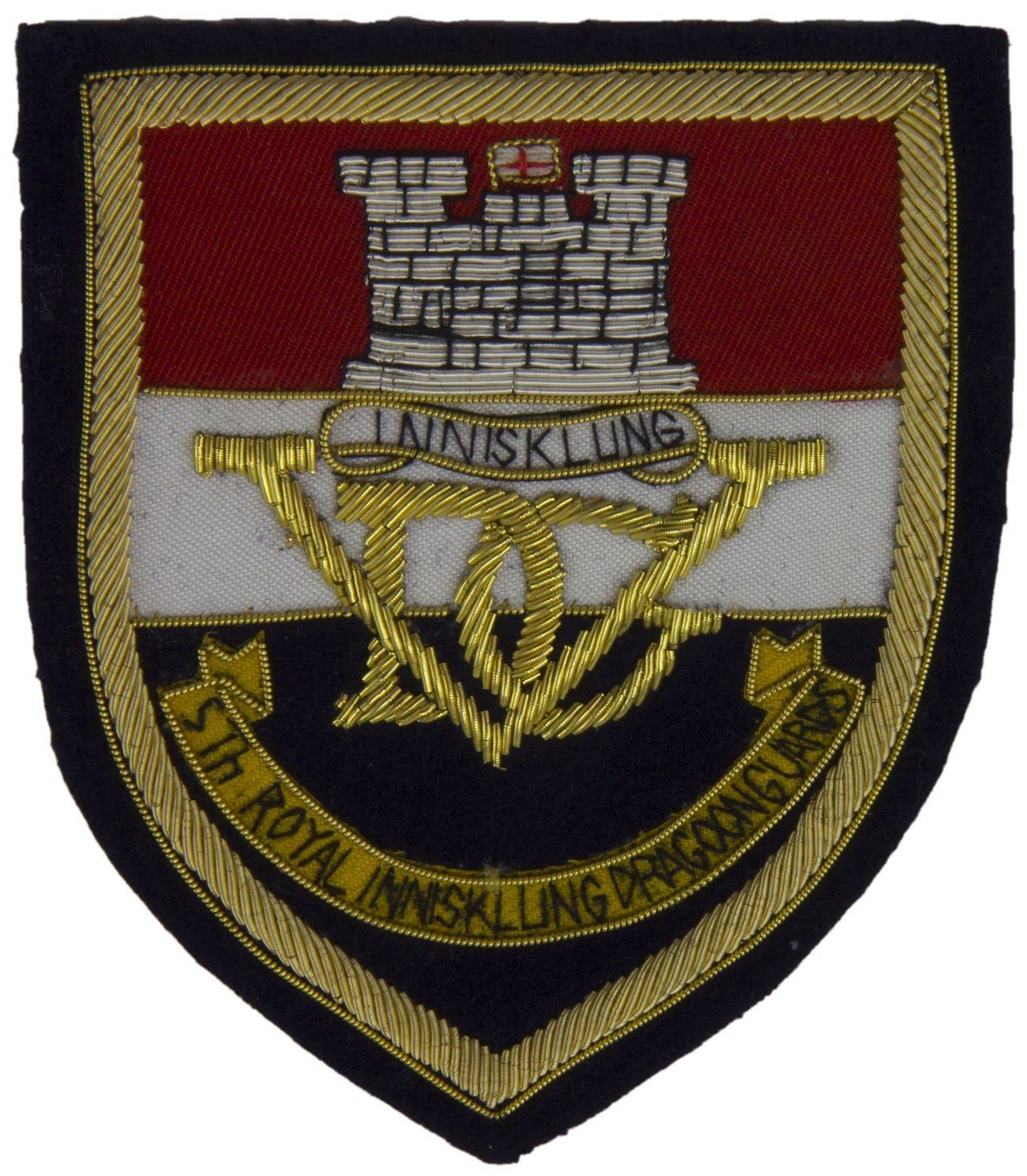 The Regimental Shop Men's Red/Black/Silver 5Th Royal Inniskilling Dragoon Guards Regital Blazer Badge