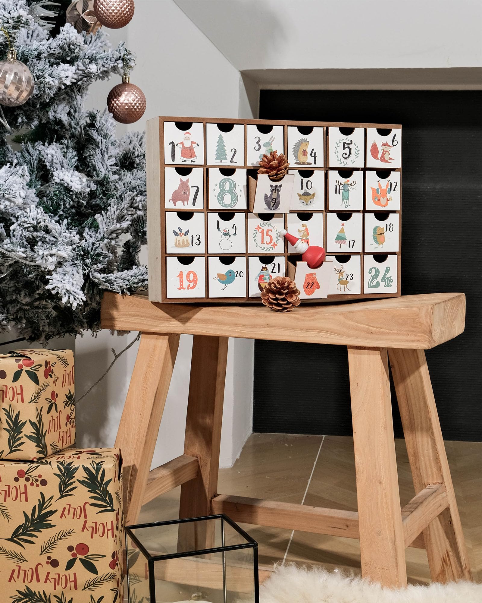 Amazon.co.jp: DN DECONATION 木製アドベントカレンダー