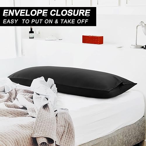 Miniatura 6 de uxcell Funda de almohada corporal, fundas de almohada de microfibra para poliéster de 90 GSM, fundas de repuesto suaves para almohadas corporales