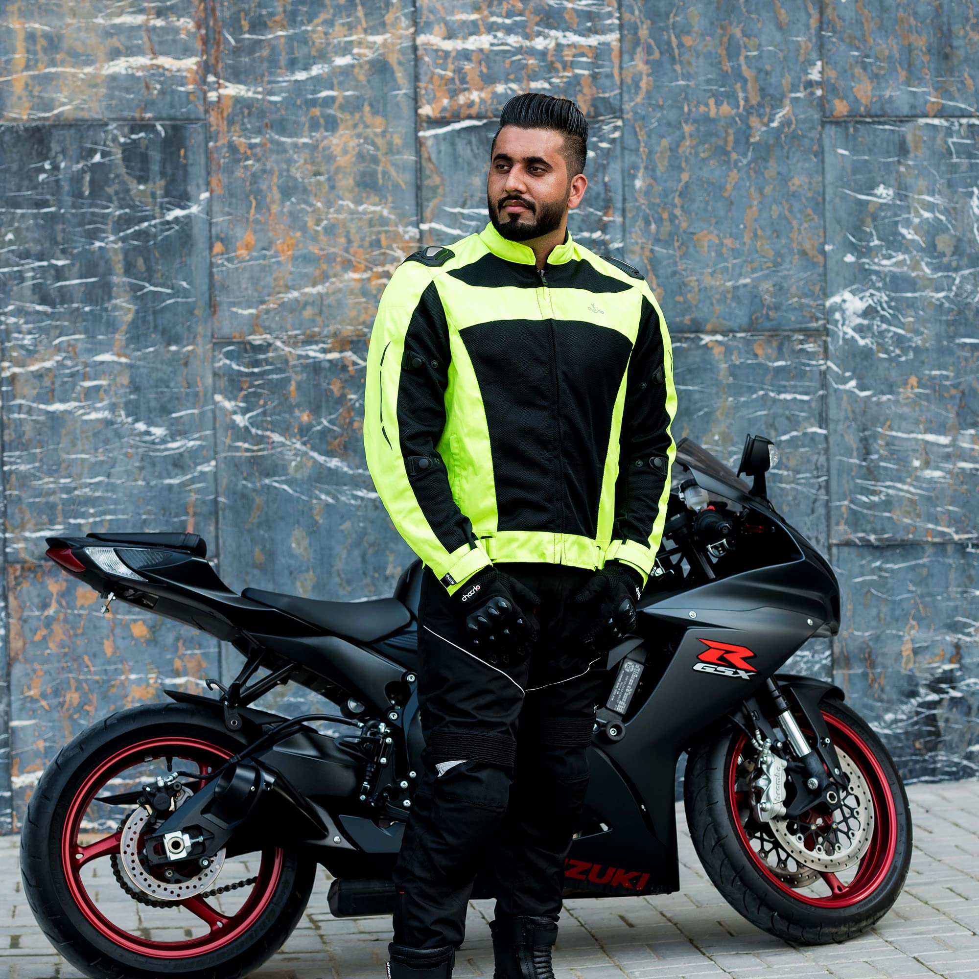 Chocho Mesh Motorcycle Jacket for Men Summer Motorbike Riding Jacket with Armor Racing Protection Jacket — view 6