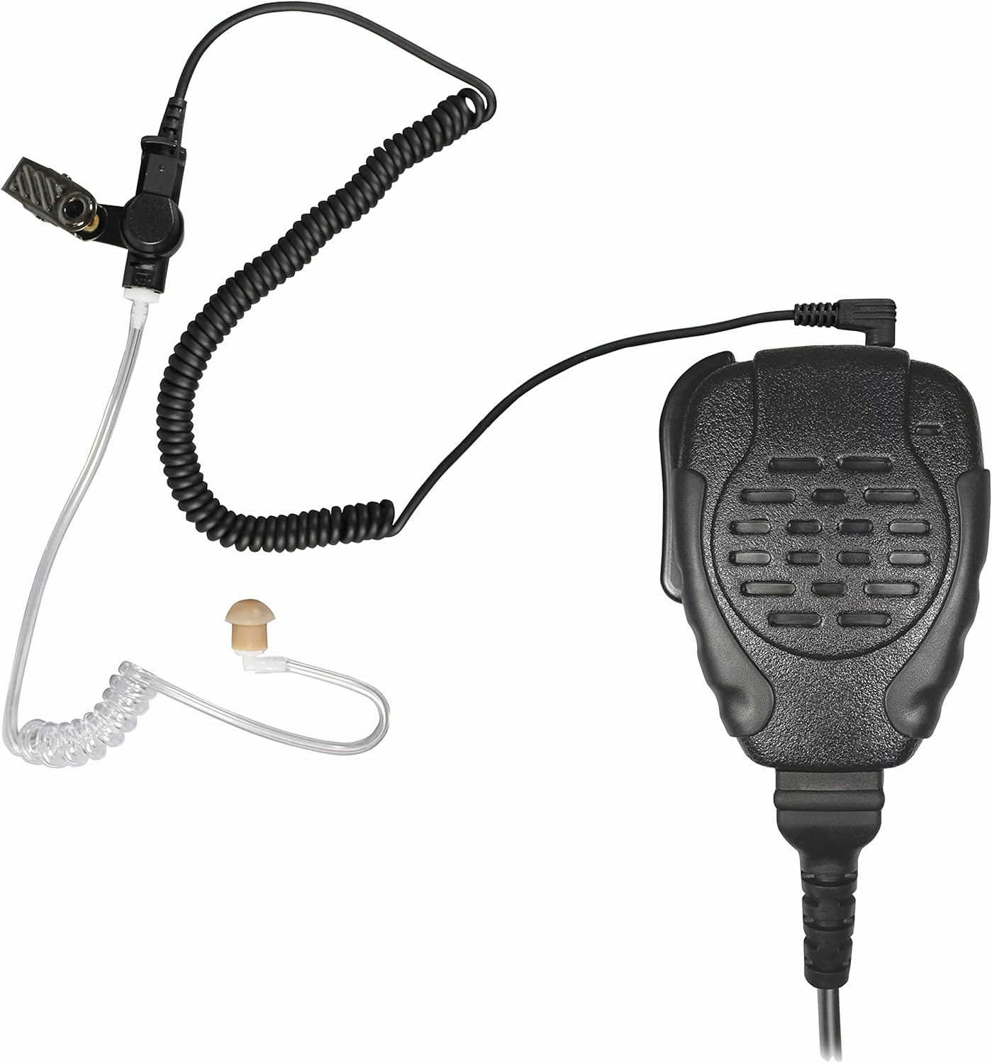 PRYME® SPM-2101 Trooper® IP56 Water Resistant Remote Speaker Microphone w/Noise Reducing Mic and Large PTT Switch - Fits: All Kenwood Radios with 2-pin Connector on The Side