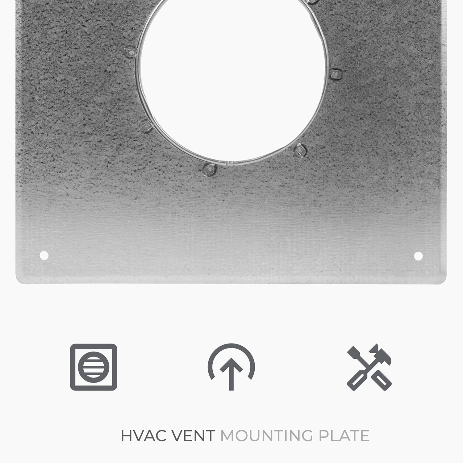 4" Inch Wall and Ceiling Mount - Duct Connector Flange with EPDM Rubber Seal - Adapter Plate for Round Tubes - Rust Resistant - Ideal for Extractor Fans, Dryer Vent and Cooker Hoods