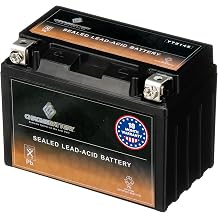 CB CHROMEBATTERY YTZ14S Maintenance Free, 200CCA, Replacement Battery for BMW, Honda, Suzuki, and Yamaha Motorcycles 12 Volts, 11Ah, Nut and Bolt T3 Terminal