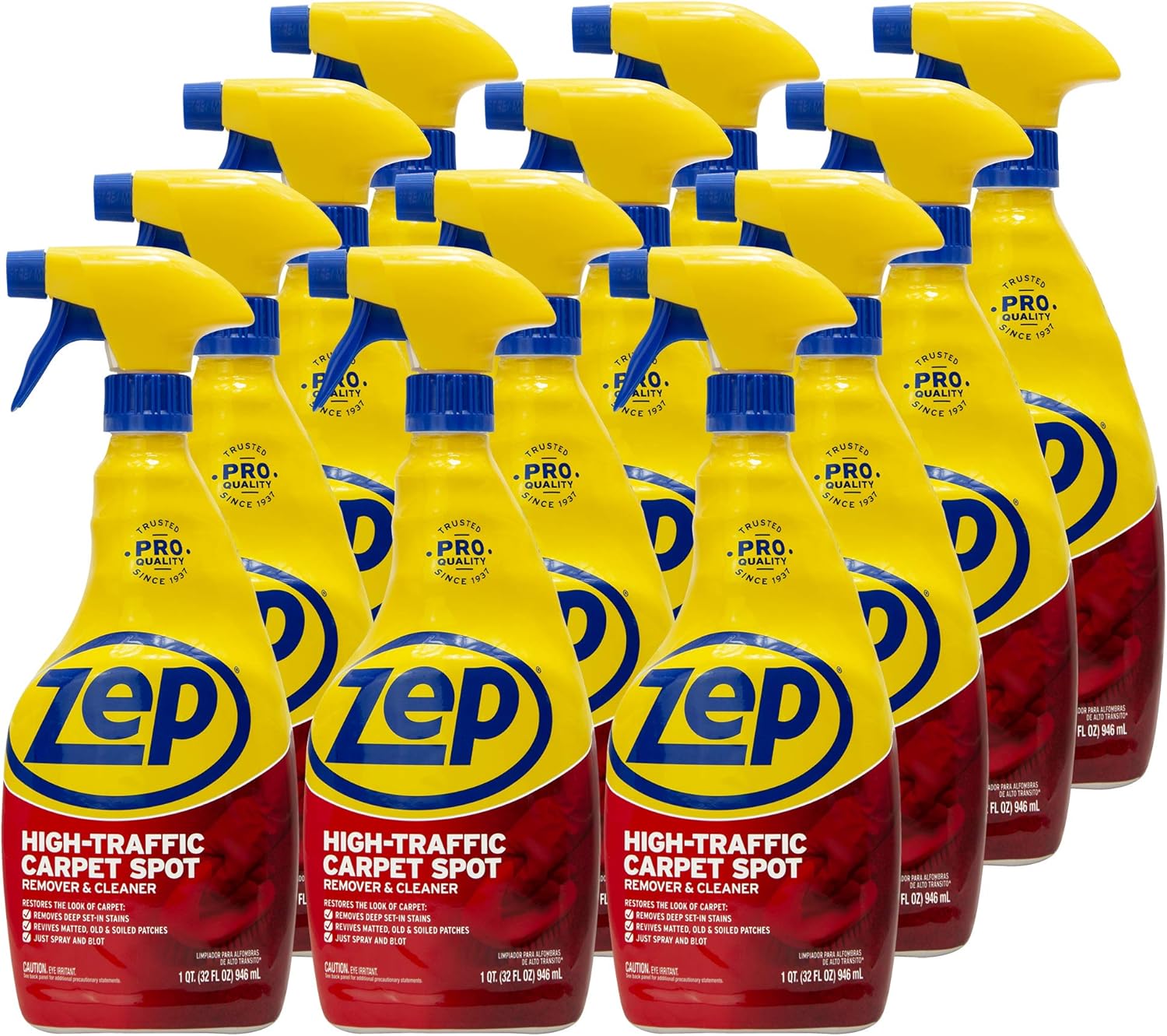 Zep High Traffic Carpet Cleaner 32 oz. ZUHTC32 (Case of 12) Make high traffic areas