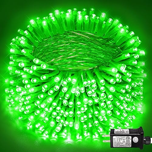 Miniatura 53 de 250 luces LED de Navidad de 82 pies, luces de Navidad blancas cálidas para exteriores, 8 modos, cable transparente, luces de hadas parpadeantes