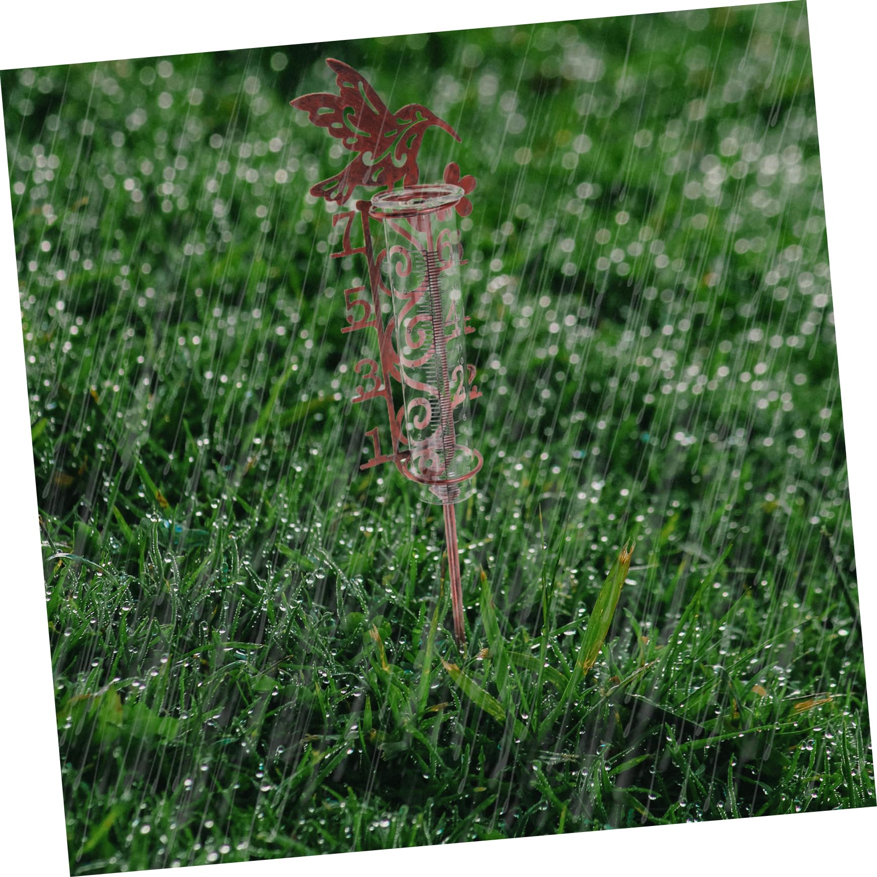 iplusmile Pluviometro Per Esterni Da Giardino Con Picchetto Per Giardino e Prato Scala Precisa Strumento Per Raccolta Acqua Piovana Facile Installare Pulire Robusto Non Facile Cadere Design