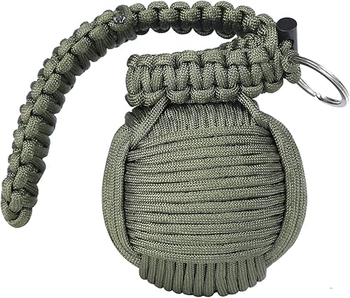 Kit de supervivencia Paracord Granada El #1 Best 48 Kit de emergencia de herramientas (verde militar)