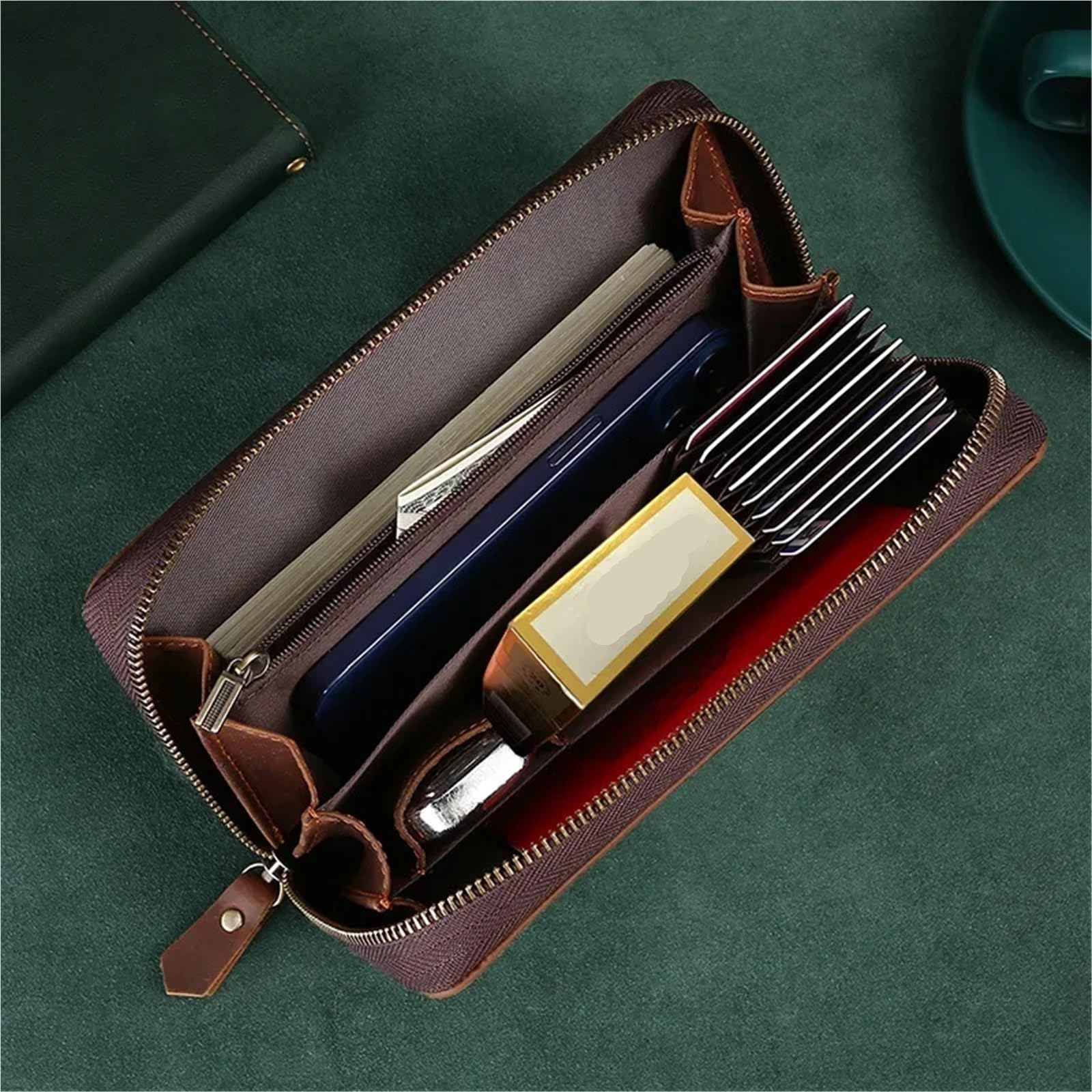Handgelenktasche Herren Große Kapazität Herrenhandtasche Weiche Leder Clutch Für Männer