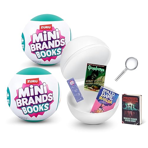 Mini Brands Books (2 Pack) by ZURU Real Miniature Book Brands Collectible Toy, Capsules of 5 Mystery Miniature Books with Real readable Pages and Accessories for Kids, Teens, Adults - 2 Pack