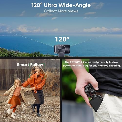 Miniatura 5 de ORDRO Cámara de mano M5 5K, videocámara de video de estabilización de 3 ejes, cámara portátil de visión nocturna IR WiFi Vlogging con gran angular
