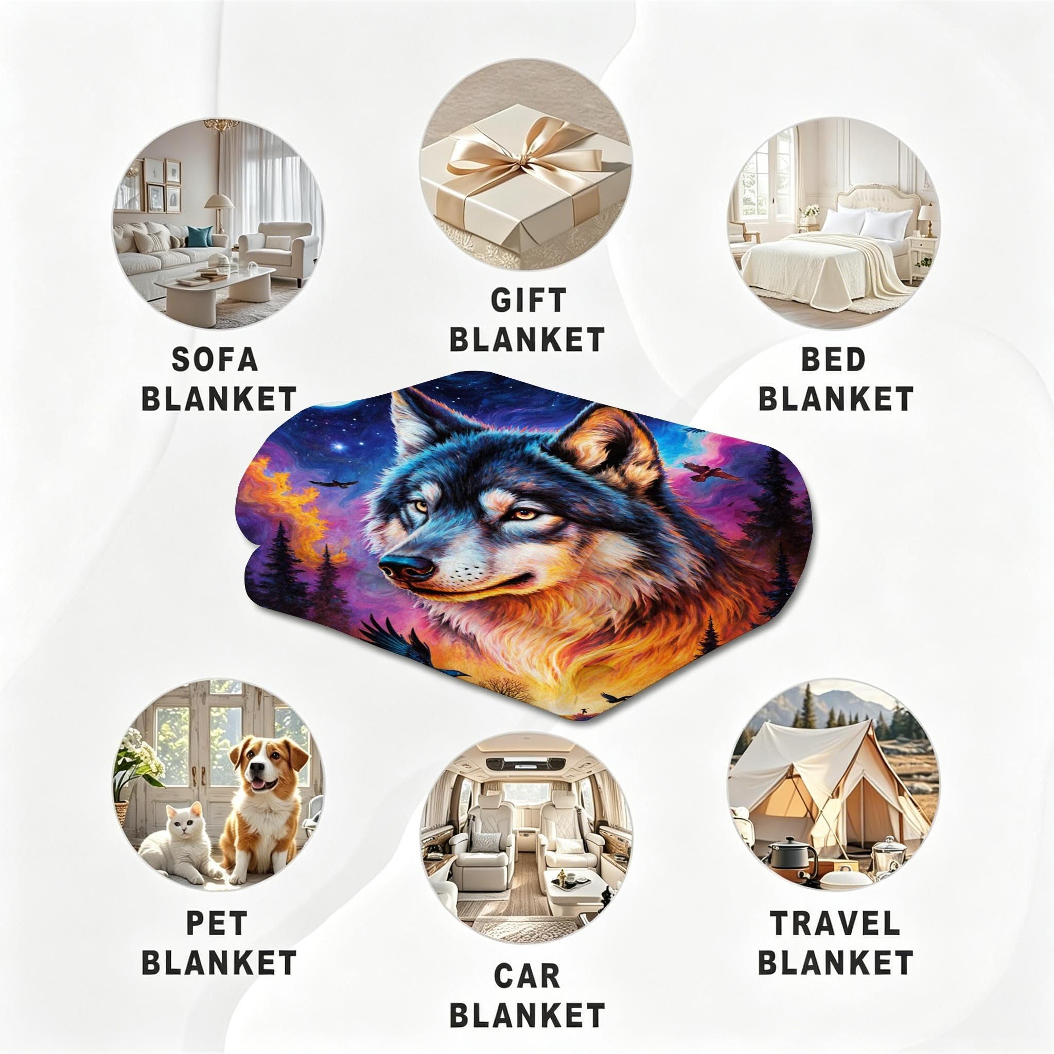 Manta 220x240 cm Pájaro Animal Franela Polar para Cama 135/150-A289