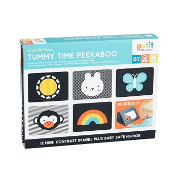 Petit Collage Tummy Time Peekaboo, Multicolor