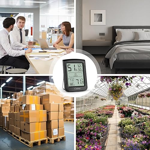 Miniatura 6 de Termómetro higrómetro digital de interior para el hogar, termómetro de habitación con medidor de temperatura y medidor de humedad, medidor de