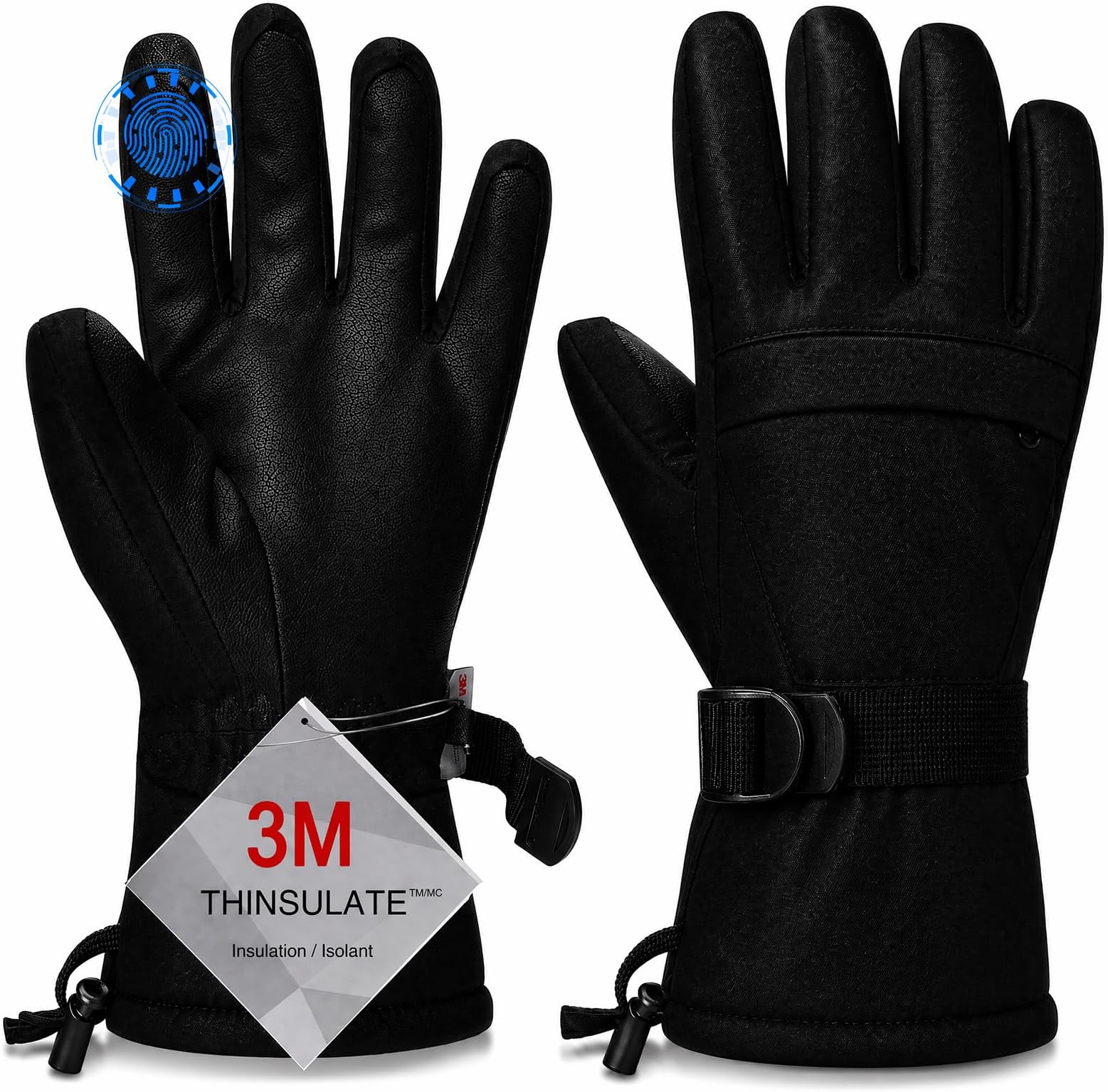 - Ski Gloves,Snow Gloves Waterproof Winter Warm Cold Weather Touchscreen Gloves for Parent& Child Kids Skiing,Snowboarding