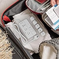 Vista 7 de Convertidor de voltaje de viaje de 220 V a 110 V: Adaptador de enchufe de corriente universal internacional de EE. UU. a Europa - Transformador