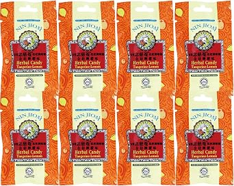 Fuji Food Service Sincerely Herbal Candy Hard, Tangerine Lemon, 0.7 oz 20 g x 8 Packs