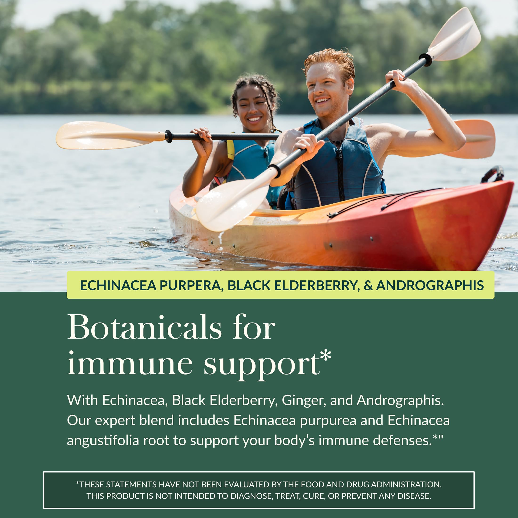 Gaia Herbs Quick Defense - Fast-Acting Immune Support Supplement* - Echinacea, Black Elderberry, Ginger & Andrographis - 80 Vegan Liquid Phyto-Caps (40 Servings)