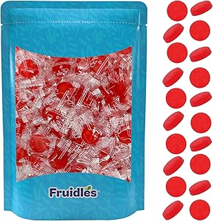 Fruidles Sugar-Free Premium Hard Candy Suckers, Mini Fruit Button Candies, Kosher Certified Parve, Uses Sorbitol, Low-Sodium, Individually Wrapped (8oz (Half-Pound) 75 Pcs, Grapefruit)