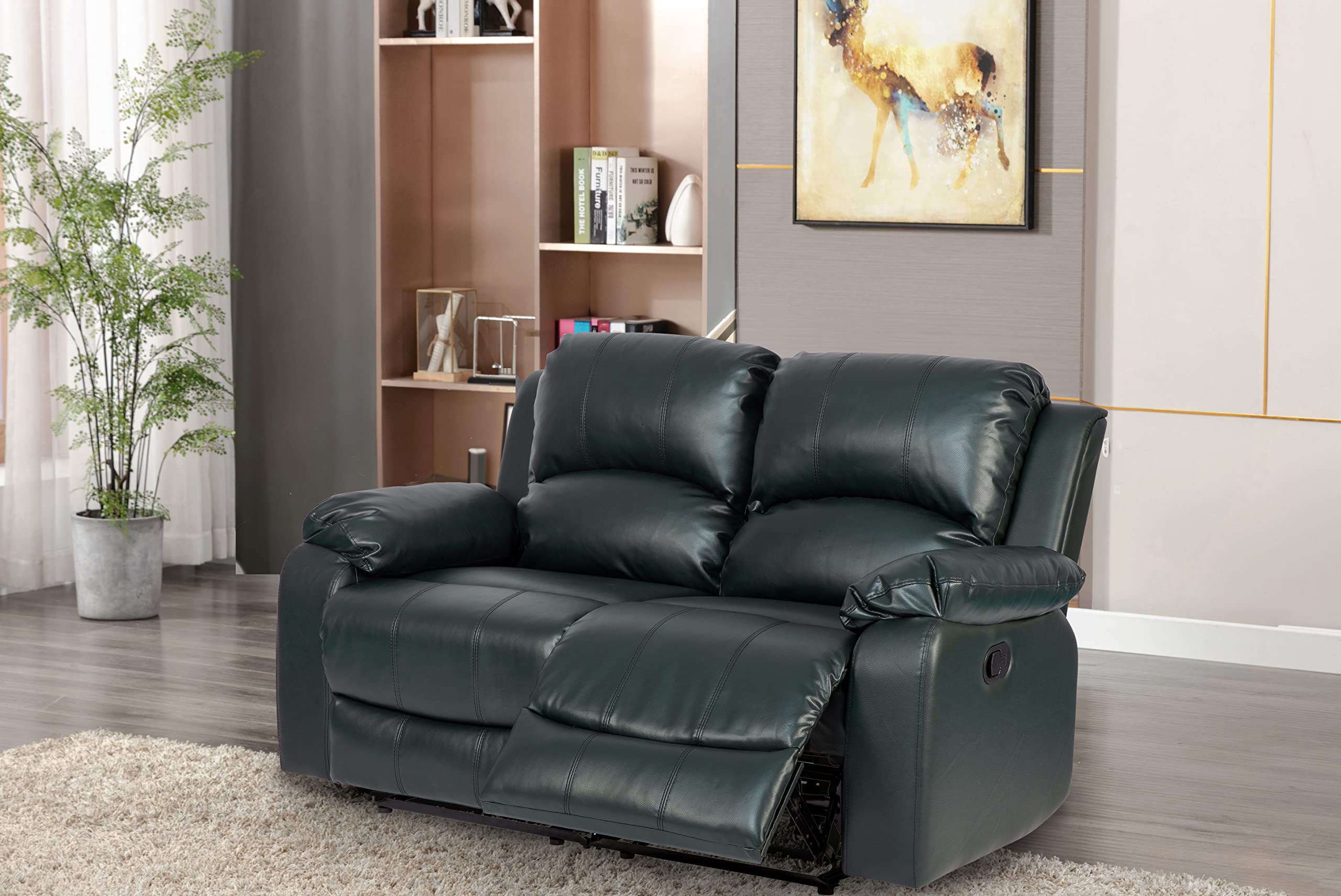 Buy Black 2 Seater Recliner Sofa, Handcrafted in the UK, Sustainable