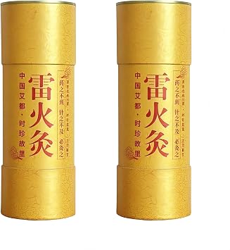 2PCS Extra Large Thunder Fire Moxa Sticks Diameter 2.76" x Length 7.9"/7CM x 20CM, Premium Wormwood