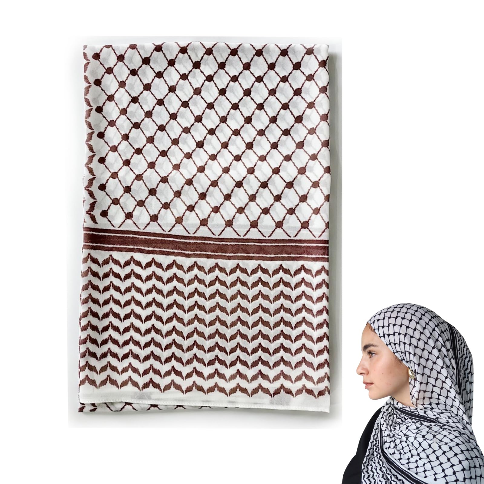 Sciarpa Bandiera Palestina 2 Pezzi - Doppia Faccia 135x14cm In Poliestere, Uomo E Donna - Foto 11