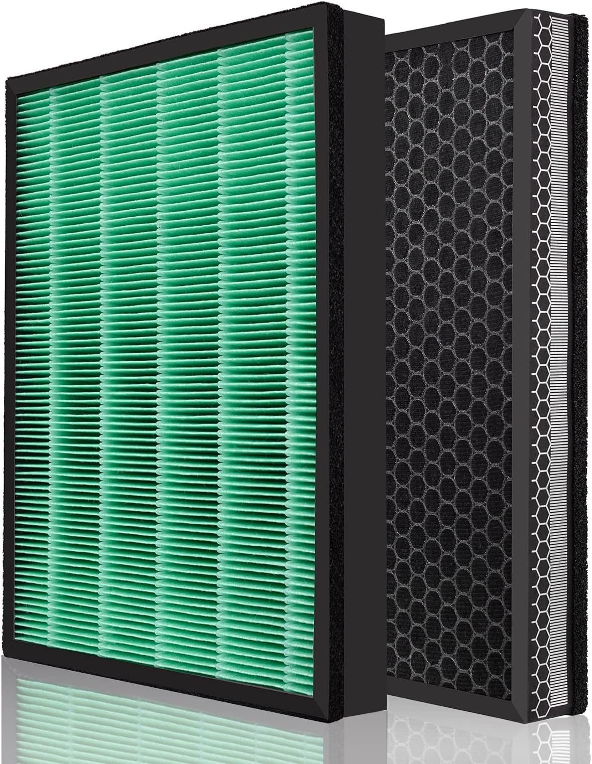 for Coway Airmega 400 400s Max2 True HEPA Filter Replacement Set Compatible with Smart Technology App-Enabled Alexa Green and Active Carbon AP-2015-FP Part to 3111737 Filters (2 Pack)