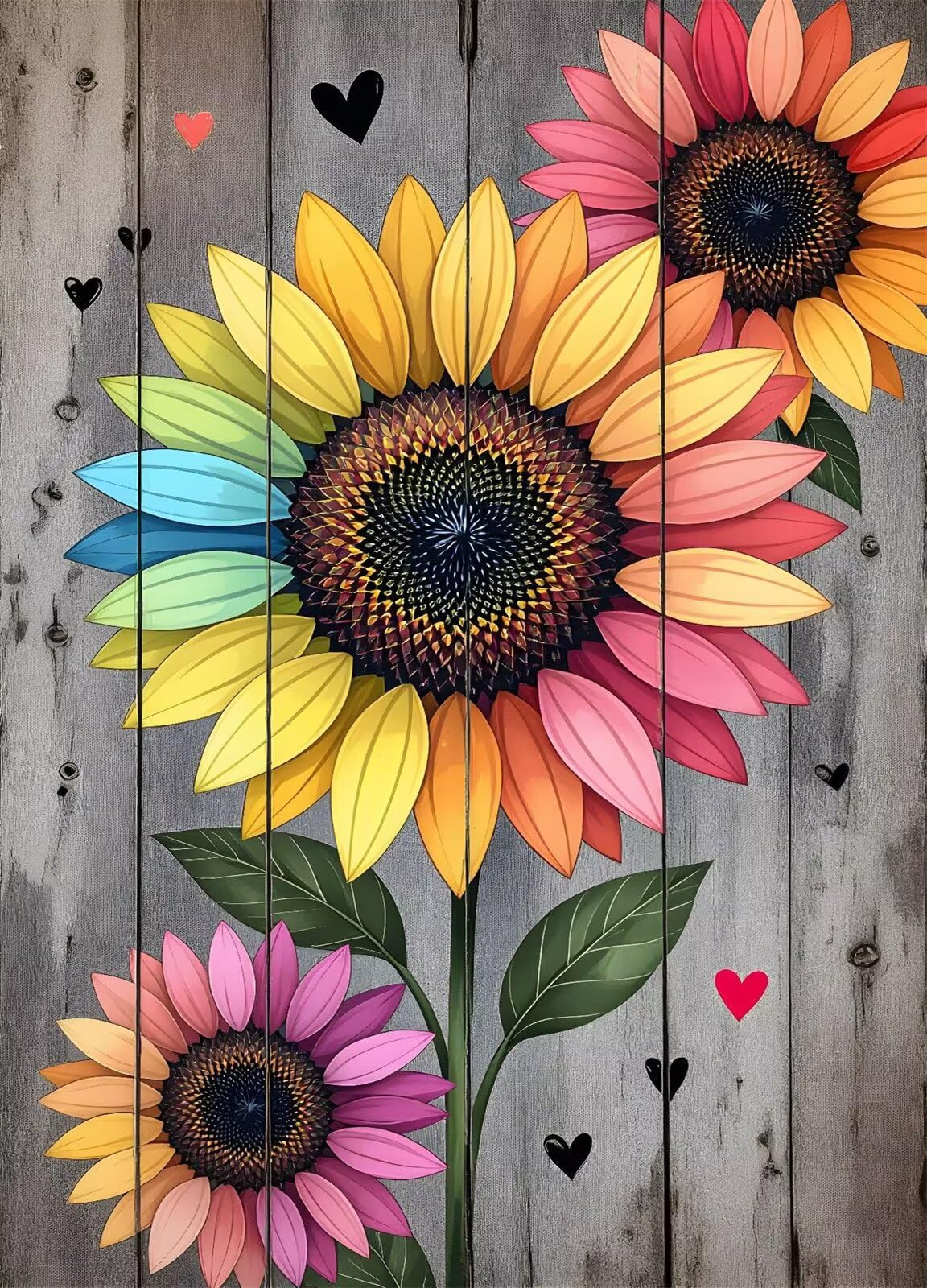 Puzzle 3000 sztuk kolorowe słoneczniki, puzzle niemożliwe, łamigłówki, łamigłówki, gry logiczne dla całej rodziny, puzzle dla dorosłych 3000 sztuk 122 x 81 cm