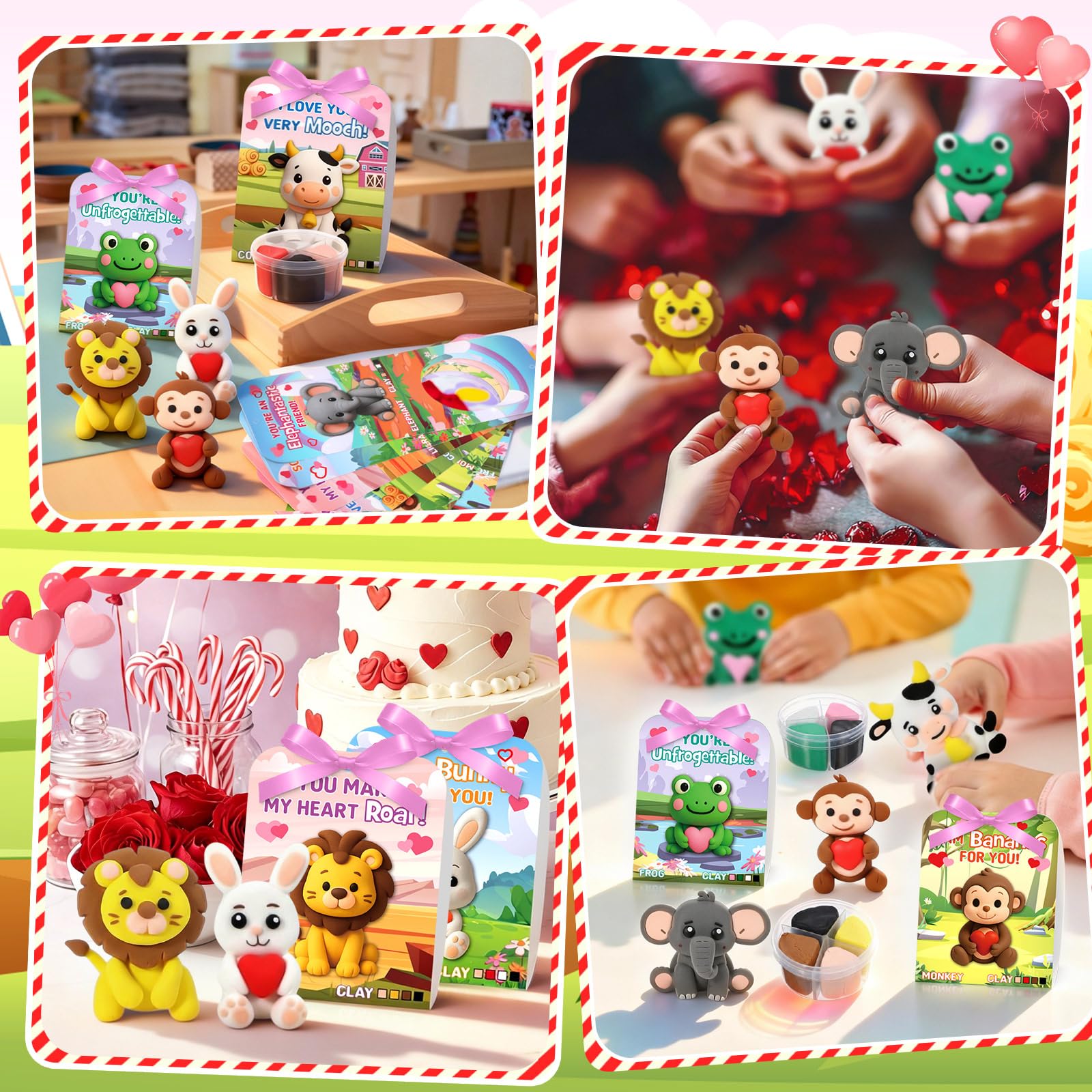 Capoda 18 set di argilla secca ad aria per San Valentino, kit fai da te modellazione fai da te argilla arti e mestieri regali San Valentino kit artigianali per progetti scolastici bomboniere per feste