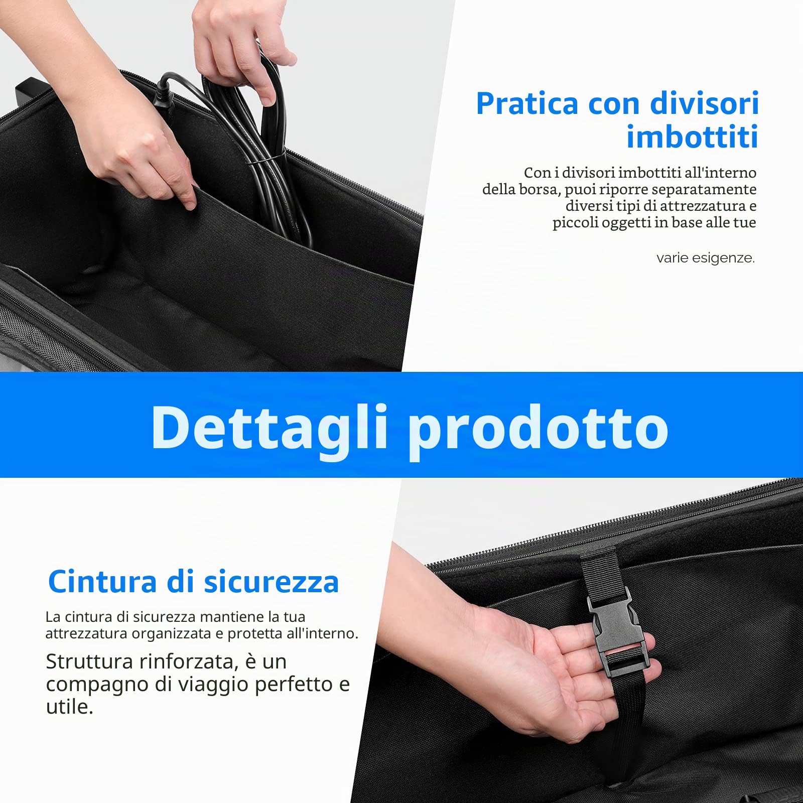 NEEWER Attrezzature per studio fotografico, borsa per il trasporto per supporto leggero, treppiede, luce flash, schermo da studio, studio fotografico, ecc (NW-B01)