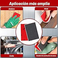 Vista 7 de 24 piezas de esponja de lijado de grano 80-3000, surtido de papel de lija, bloques de lijado lavables y reutilizables para madera, metal, paneles