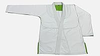 Vista 3 de Bjj Gi Jiu Jitsu Con Puntada Verde Bjj Gi Jiu Jitsu Kimonos Gi 100% Algodón Perl Tejido 450GSM