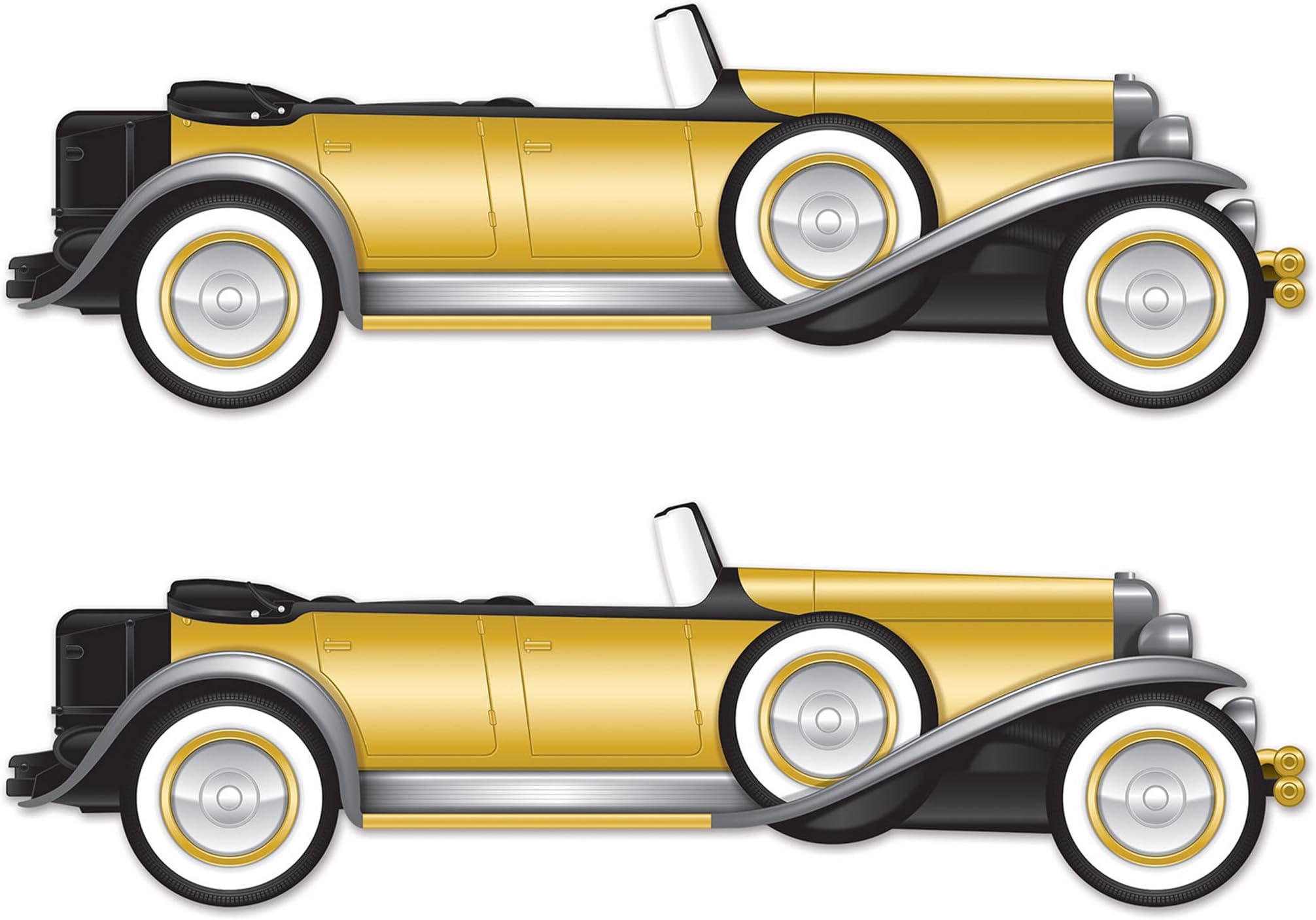Beistle 2 Piece Jointed Great 20's Party Roadster, 48.25', Multicolor