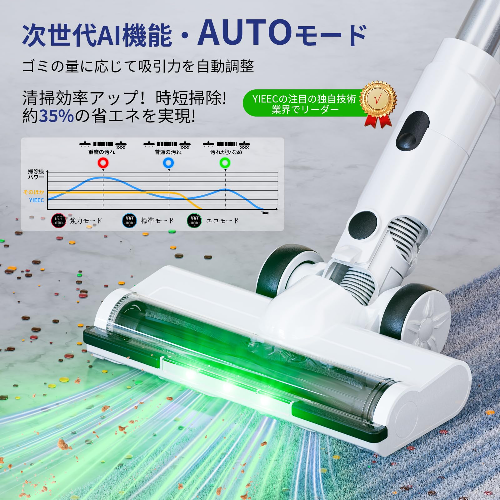 Amazon | 掃除機 コードレス【2026業界初AIホコリ自動検知!史上最小