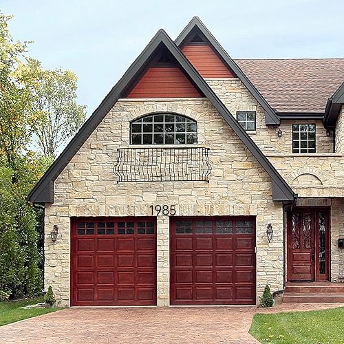 Miniatura 2 de Números de dirección para casas de 7 pulgadas, números de casa modernos para exteriores de metal, negro, números de casa grandes para números de