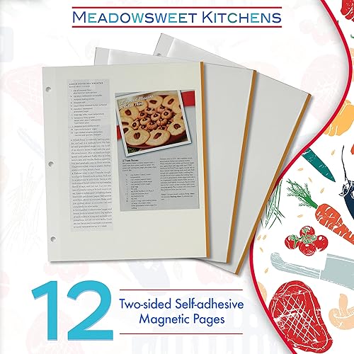 Miniatura 3 de Paquete organizador de carpetas de recetas de páginas magnéticas y acuarelas