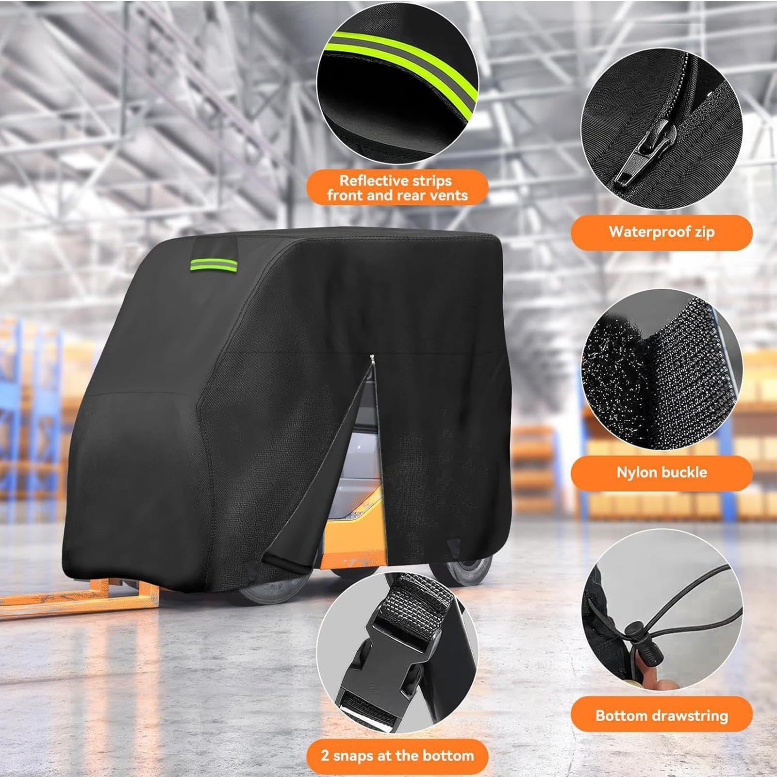 Fundas Para Vehículos Cubierta Impermeable Para Vehículo Industrial Con | Protector Antipolvo Antiviento Resistente A Los Rayos UV para Almacenamiento de Equipos