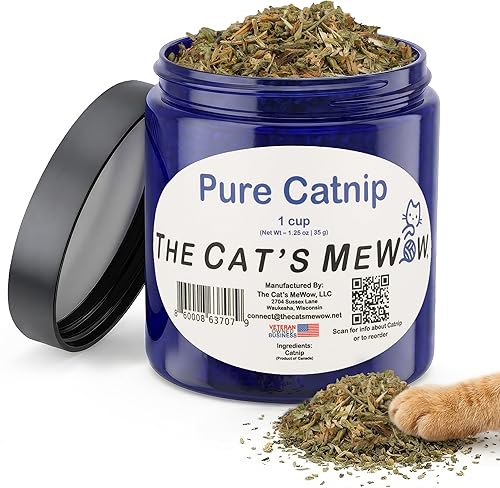 The Cat's MeWow Hierba gatera 100% pura, todo natural, no adictivo para gatos y gatitos